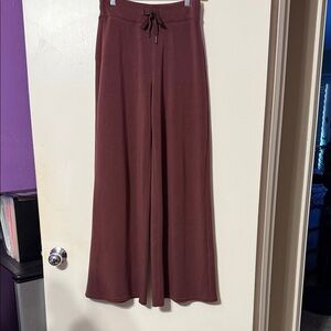 SPANX Wide-Leg Pants in Burgundy